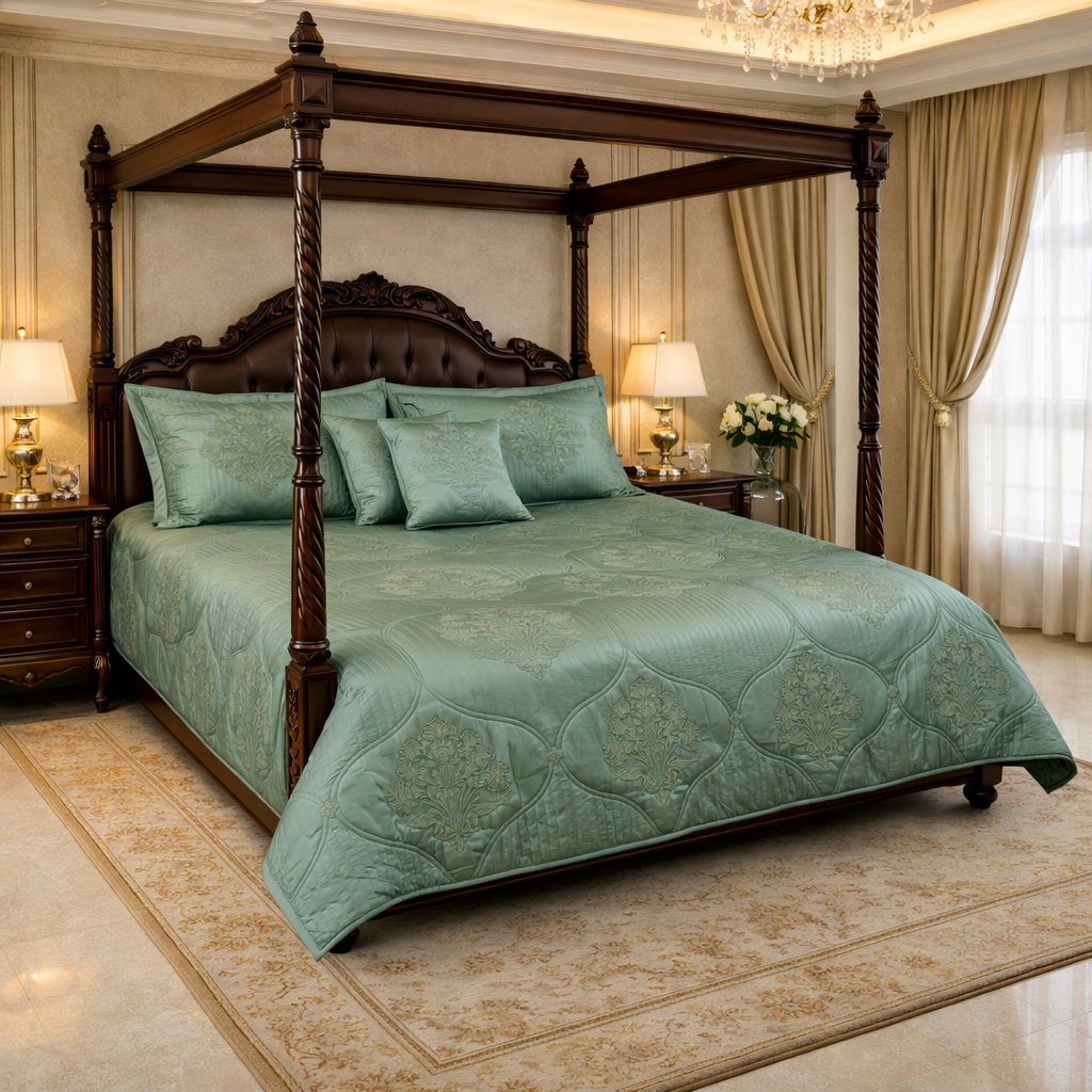Teal Silkline Bedsheet