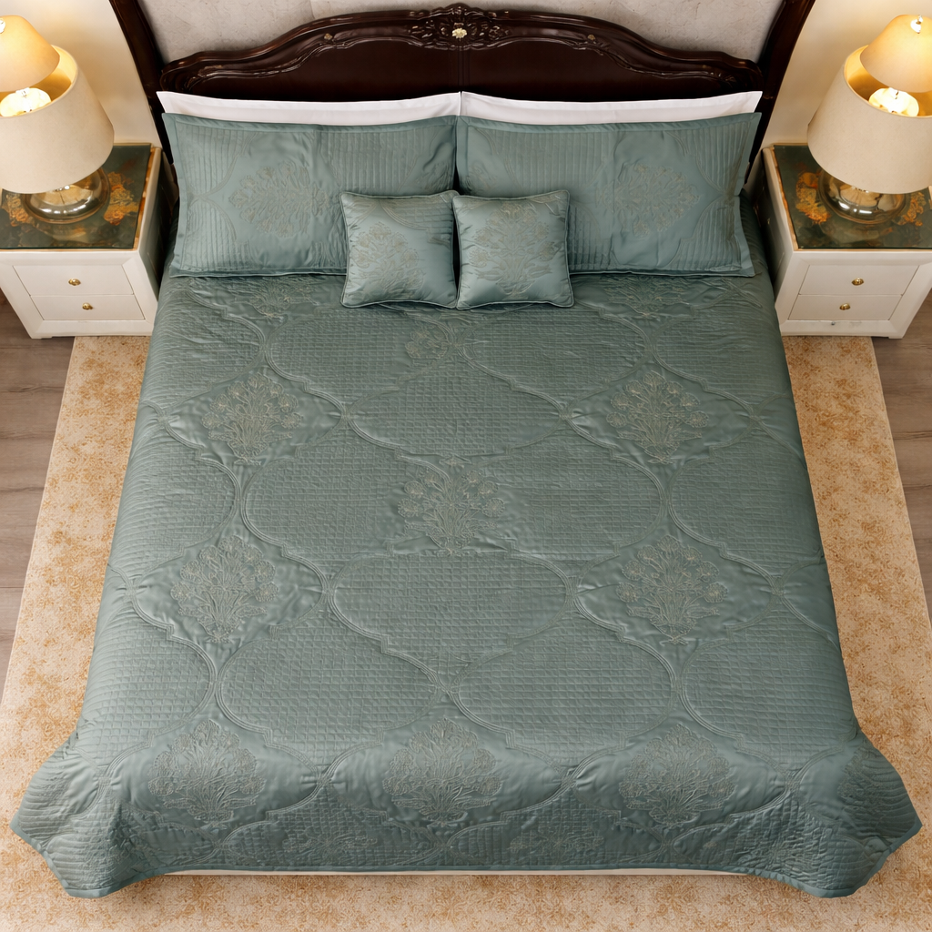 Teal Silkline Bedsheet