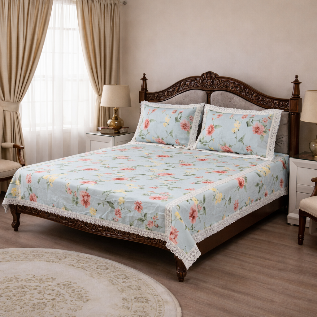 Morning Sky Bloom Bedsheet