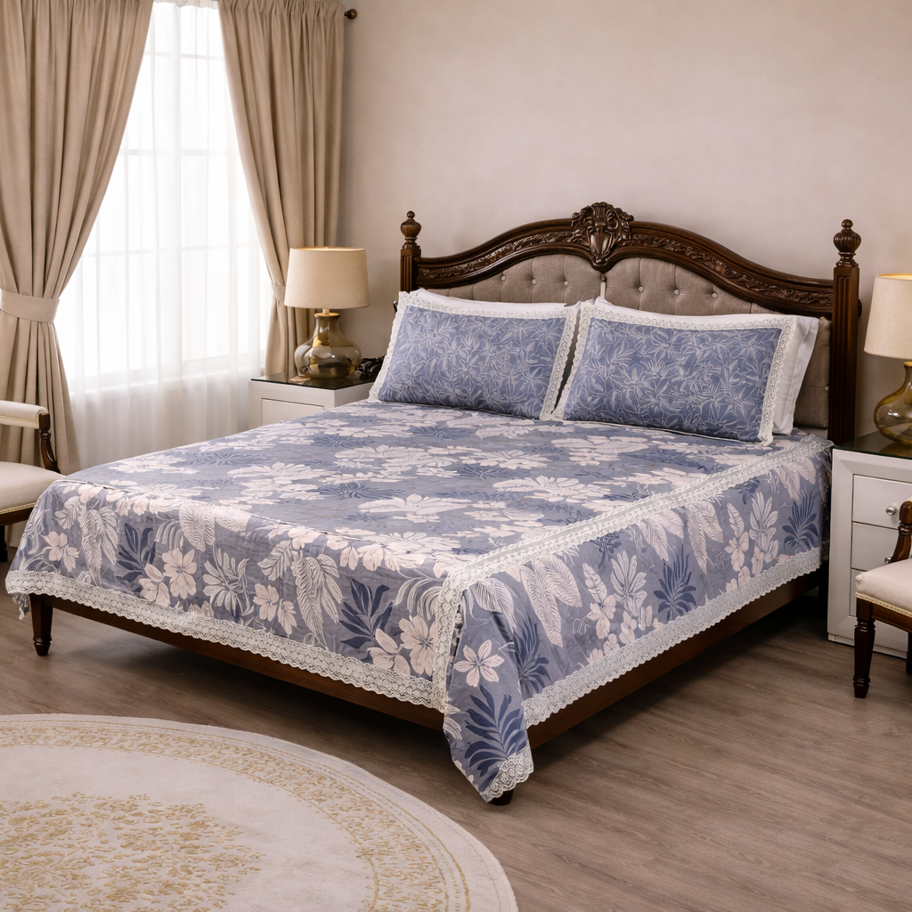 Blue Fern Bedsheet