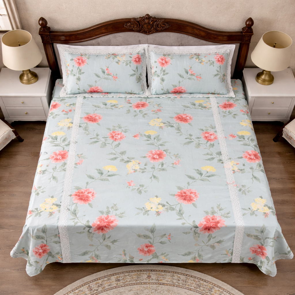 Morning Sky Bloom Bedsheet