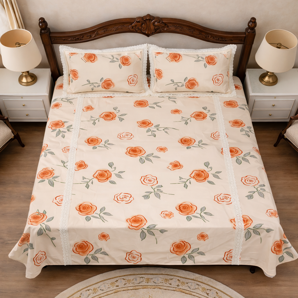 Ivory Rose Bedsheet